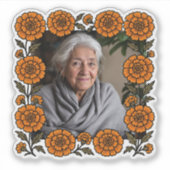 Cempasúchil Ofrenda Con Foto Día de Muertos Sticker (Voorkant)