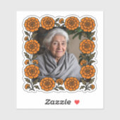 Cempasúchil Ofrenda Con Foto Día de Muertos Sticker (Vel)