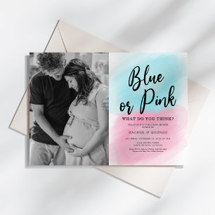 Cendetermining Foto Baby Shower Uitnodiging