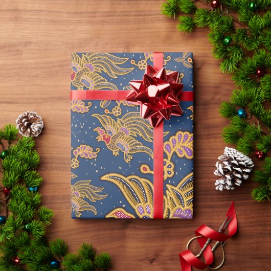 Cendrawasih Batik Inpakpapier –Uniek Nusantara (Feestdagen Geschenken)