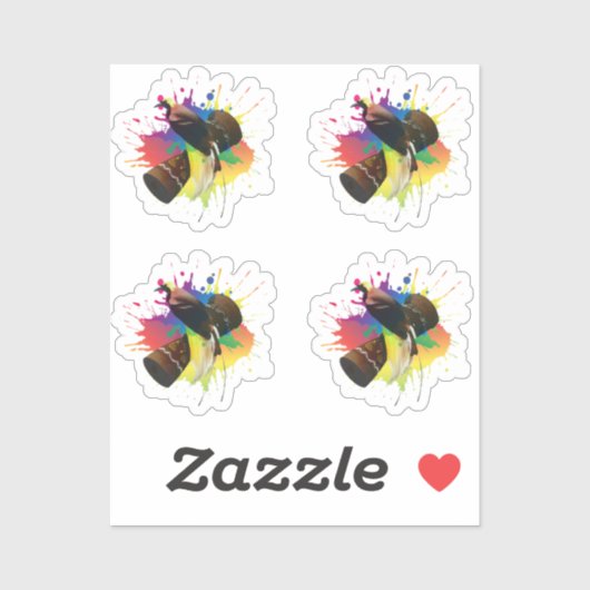 Cendrawasih De paradijsvogel kleurrijk Sticker (Vel)