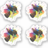 Cendrawasih De paradijsvogel kleurrijk Sticker (Voorkant)