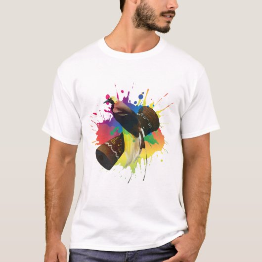 Cendrawasih De paradijsvogel kleurrijk T-shirt (Voorkant)