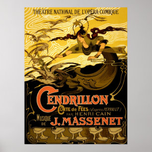 Cendrillon ~ Frans theater Adverteren. Poster