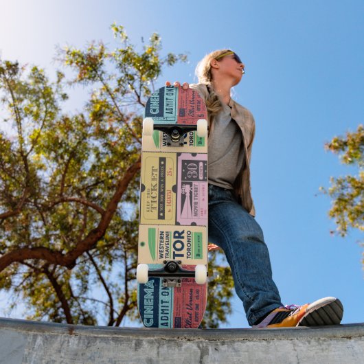 Cenima tickets 50s 60s 70s Classic  Persoonlijk Skateboard (Buiten 1)