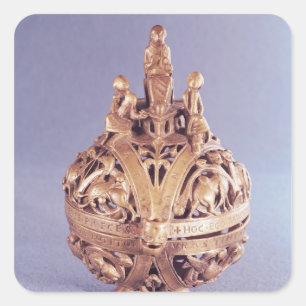 Censer omringd door een engel vierkante sticker