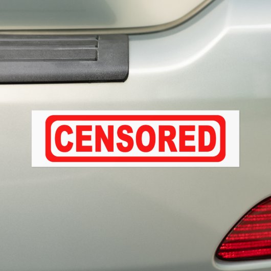 Censored Bumpersticker (Op auto)
