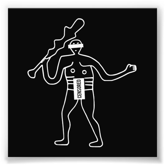 Censored Cerne Abbas Giant Foto Afdruk (Voorkant)