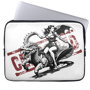 Censored Dragon Pin-Up Laptophoes Laptop Sleeve