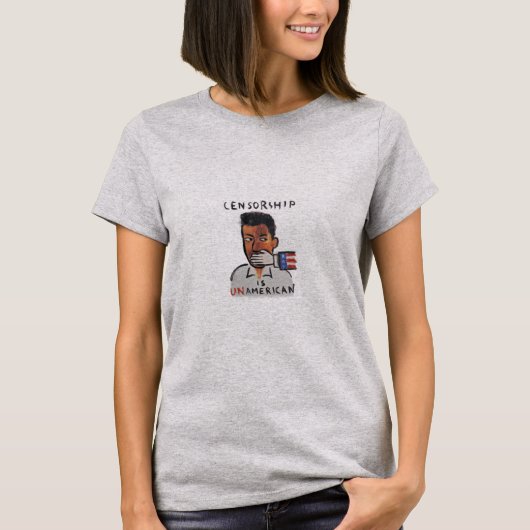 Censorship is unAmerican T-shirt (Voorkant)