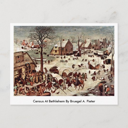 Census at Bethlehem by Bruegel A. Pieter Briefkaart (Voorkant)