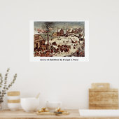 Census at Bethlehem by Bruegel A. Pieter Poster (Keuken)