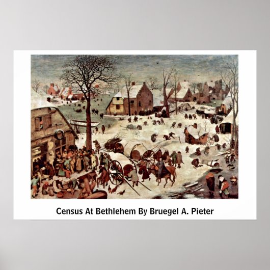 Census at Bethlehem by Bruegel A. Pieter Poster (Voorkant)