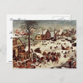 Census at Bethlehem by Bruegel D. Ä. Pieter Briefkaart (Voorkant / Achterkant)