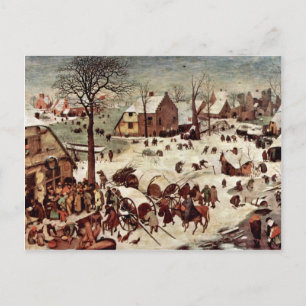 Census at Bethlehem by Bruegel D. Ä. Pieter Briefkaart