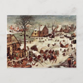 Census at Bethlehem by Bruegel D. Ä. Pieter Briefkaart (Voorkant)