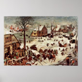Census at Bethlehem by Bruegel D. Ä. Pieter Poster (Voorkant)