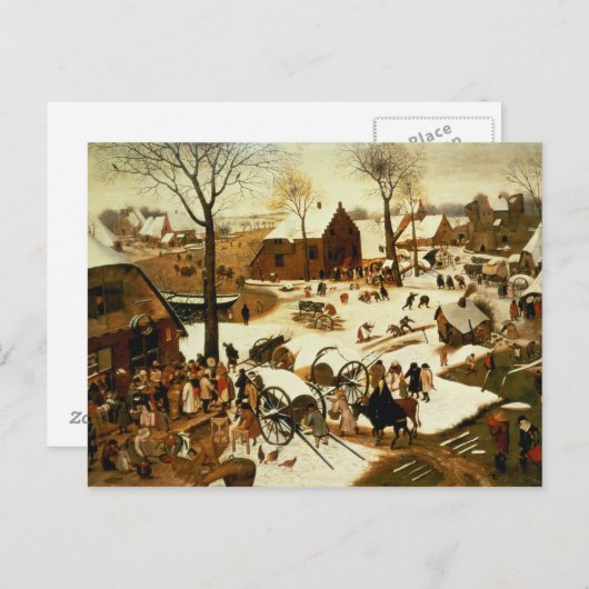 Census at Bethlehem, c.1566 Briefkaart (Voorkant / Achterkant)