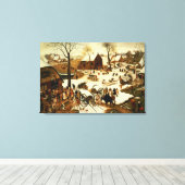 Census at Bethlehem, c.1566 Canvas Afdruk (Insitu (Houten vloer))