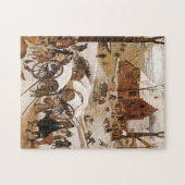 Census At Bethlehem Pieter Bruegel Legpuzzel (Horizontaal)