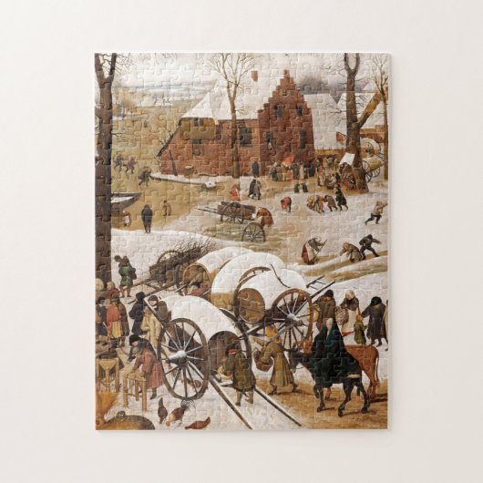 Census At Bethlehem Pieter Bruegel Legpuzzel (Verticaal)