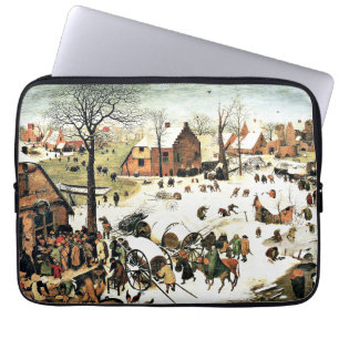 Census in Bethlehem, mooie kunst, Laptop Sleeve