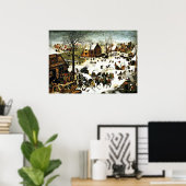 Census in Bethlehem, Pieter Bruegel de Oudere kuns Poster (Thuiskantoor)