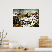 Census in Bethlehem, Pieter Bruegel de Oudere kuns Poster (Keuken)
