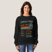 Census Taker Hourly Rate T-Shirt Retro Job Title (Voorkant volledig)