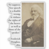 Censuur citaat Frederick Douglass vrije meningsuit Sticker (Voorkant)