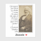 Censuur citaat Frederick Douglass vrije meningsuit Sticker (Vel)