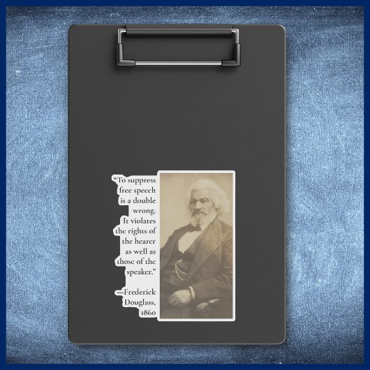 Censuur citaat Frederick Douglass vrije meningsuit Sticker