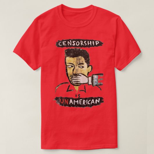 Censuur is niet Amerikaans T-shirt (Design voorkant)