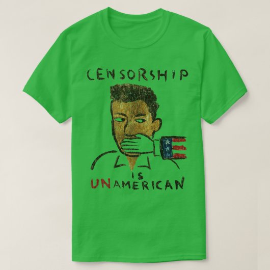 Censuur is UnAmerican 1990 T-shirt (Design voorkant)