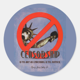 censuur ronde sticker