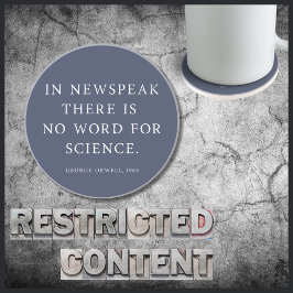 Censuur van de wetenschap Gratis Orwell Quote Zandsteen Onderzetter