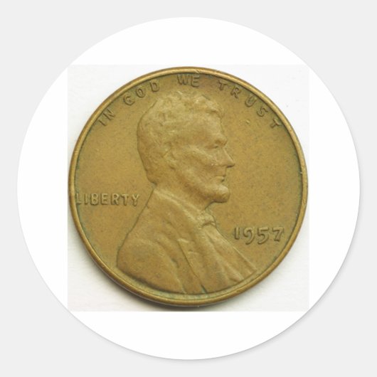cent ronde sticker (Voorkant)