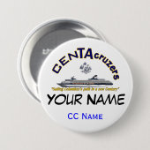 CenTAcruzers Logo, aangepaste naam Label Button (Voorkant /achterkant)