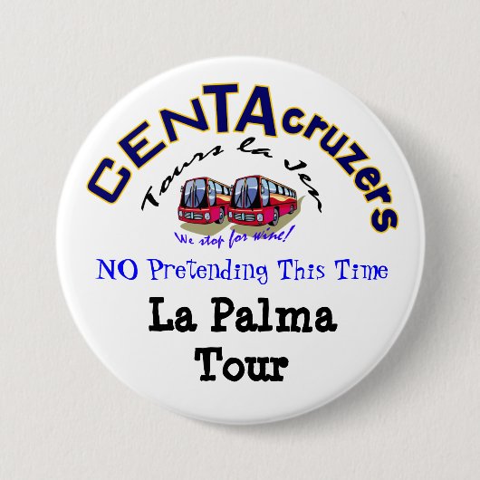 CenTAcruzers Logo La Palma Tour Button (Voorkant)