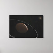 Centaur 1099 Chariklo en zijn ringen. Canvas Afdruk (Voorkant)