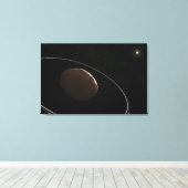 Centaur 1099 Chariklo en zijn ringen. Canvas Afdruk (Insitu (Houten vloer))