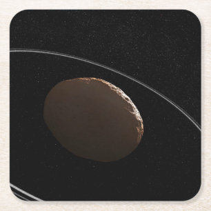 Centaur 1099 Chariklo en zijn ringen. Kartonnen Onderzetters