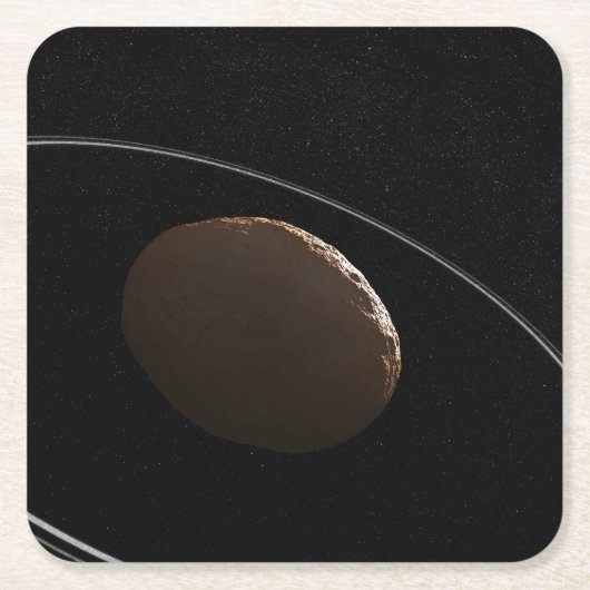 Centaur 1099 Chariklo en zijn ringen. Kartonnen Onderzetters (Voorkant)