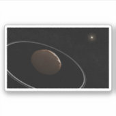 Centaur 1099 Chariklo en zijn ringen. Sticker (Voorkant)