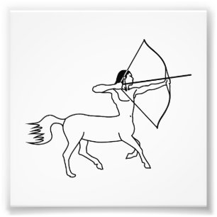 centaur archer sagittarius foto afdruk