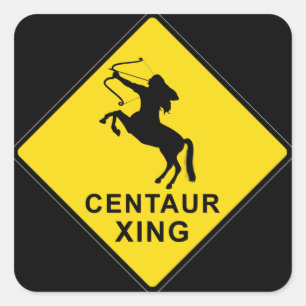 Centaur Crossing - bord Vierkante Sticker