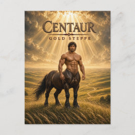 Centaur Goud Steppe Donkere Bioscoop Briefkaart