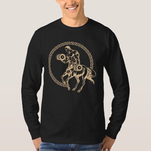 Centaur Lifts Weights Fitness Workout at Gym Minot T-shirt (Voorkant)