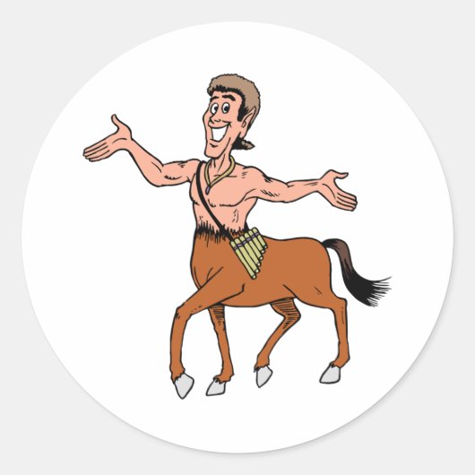 Centaur Mythical Half Man Paardencreatie Ronde Sticker (Voorkant)