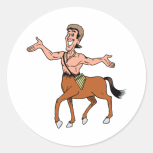 Centaur Mythical Half Man Paardencreatie Ronde Sticker